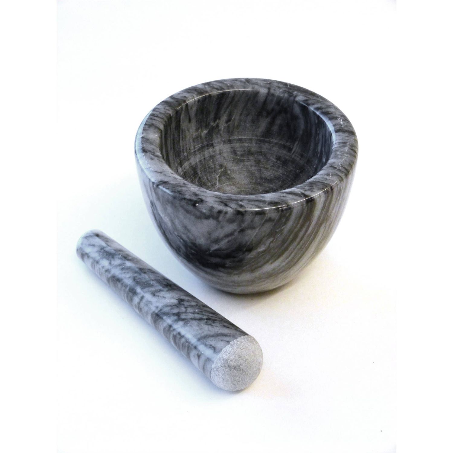 Marble Mortar &amp; Pestle - Gray
