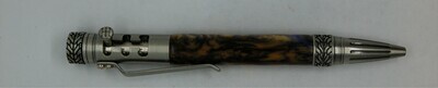 Speed Writer - Hardware Antique Pewter - Barrel Blue and gold resin.