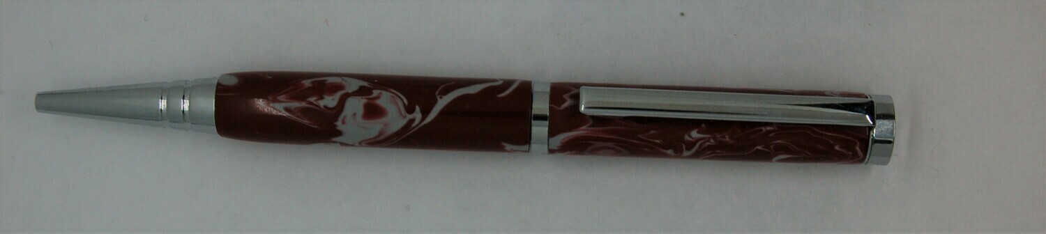 Tech Pen 2.0  - Barrel color Red and  White custom resin
