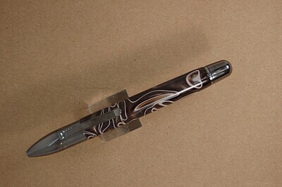 Trident Capless Rollerball Brown Swirl and gun metal with black ink