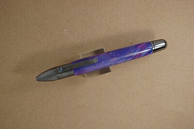 Trident Capless Rollerball Northern Lights  Resin  and gun metal with black ink