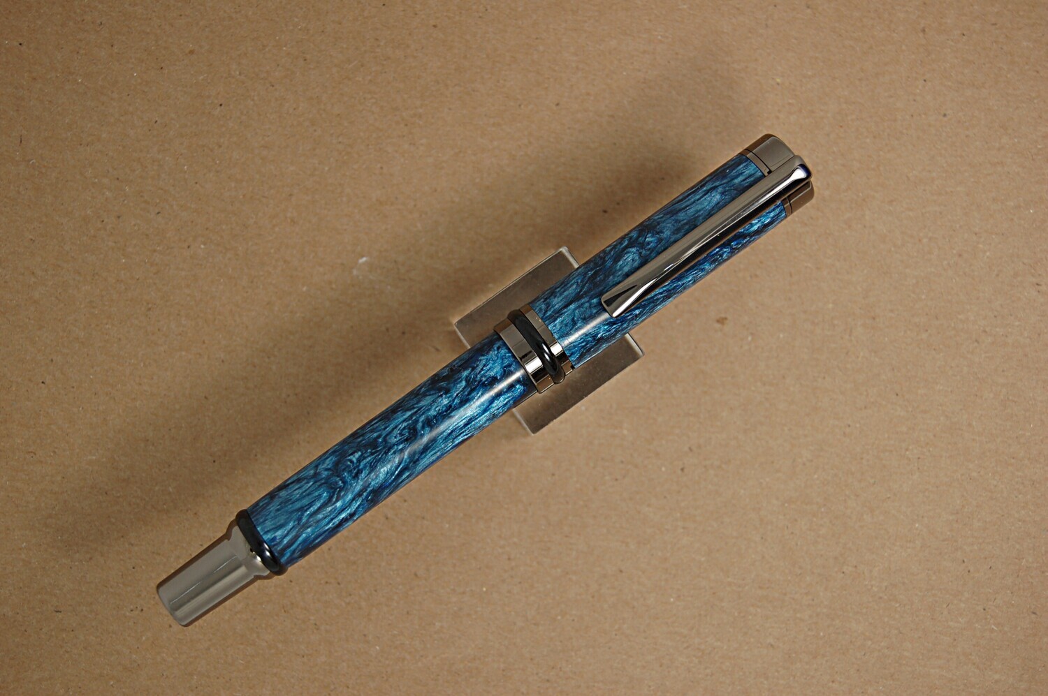 Chairman's Fountain Pen Blue Flames resin