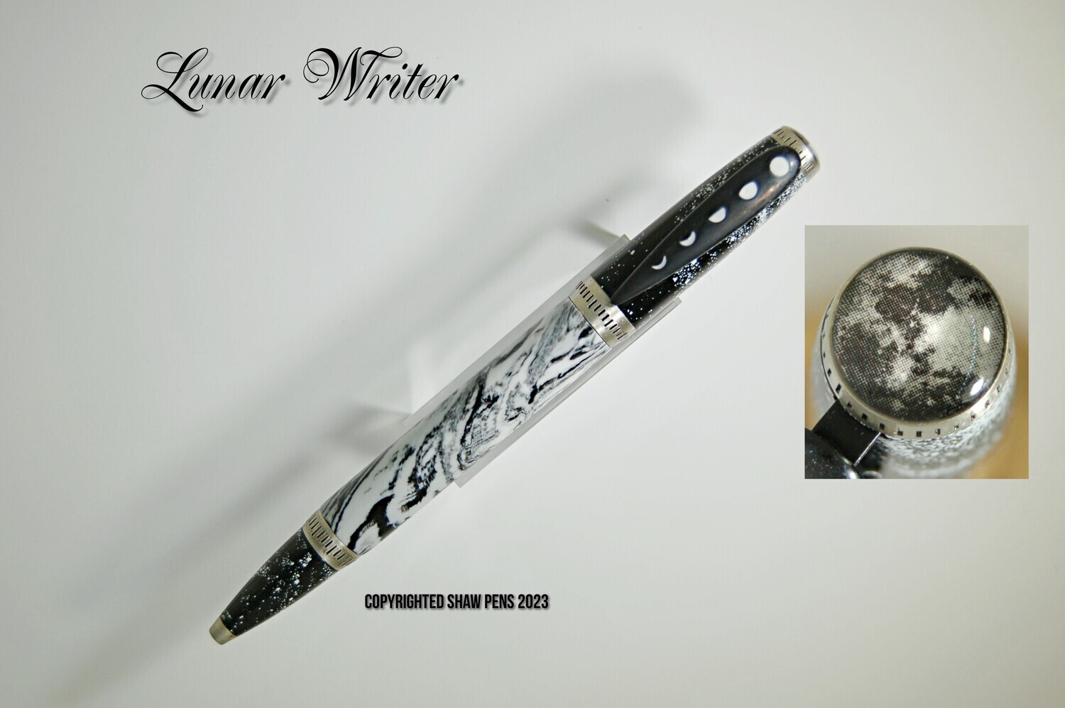 Lunar Writer -  Black and white quartz