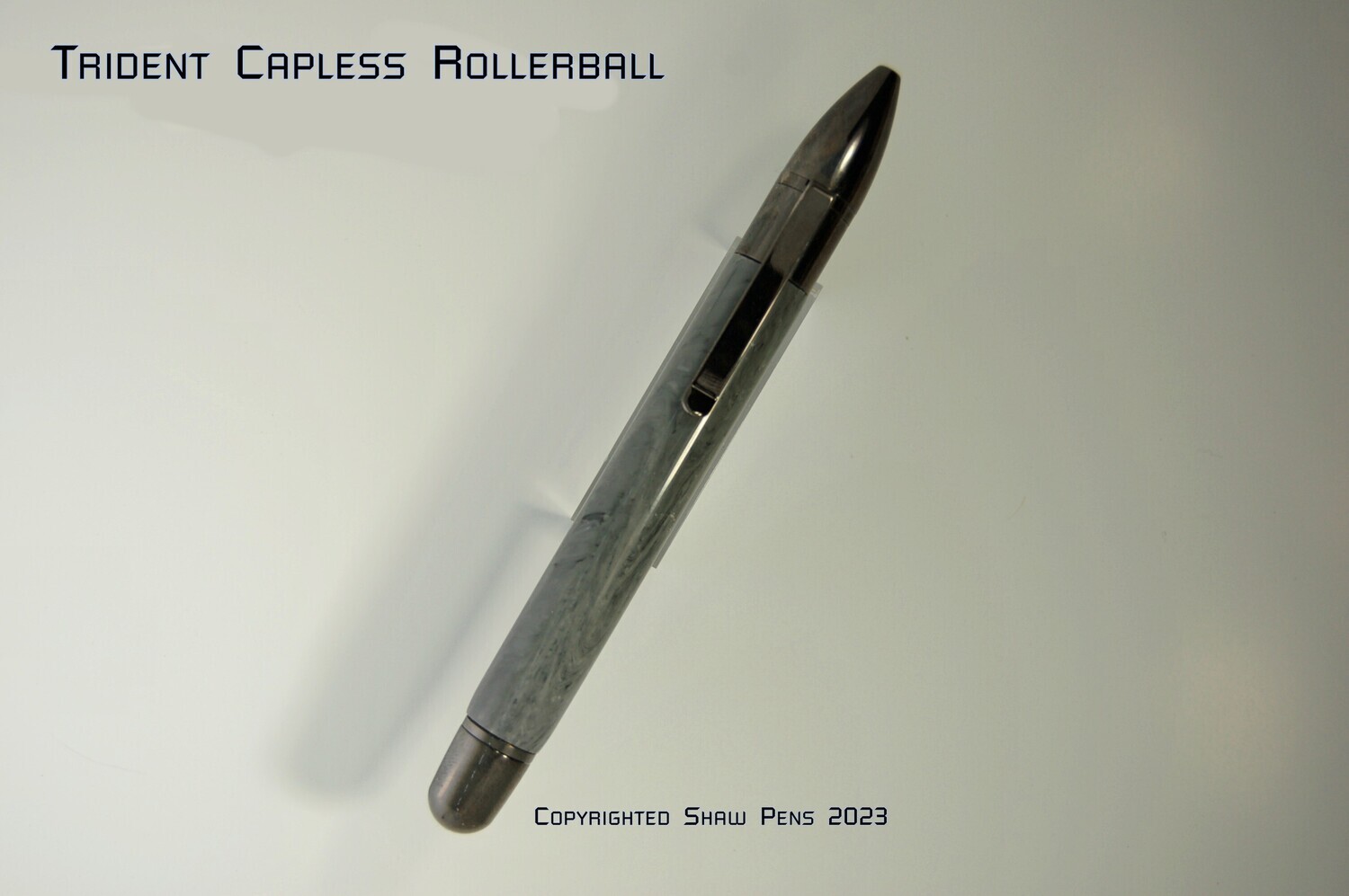 Trident Capless Rollerball Gray Granite in Gun Metal