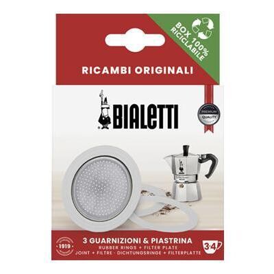 Bialetti Original replacement Gasket/Filter Set - 3/4 Cup