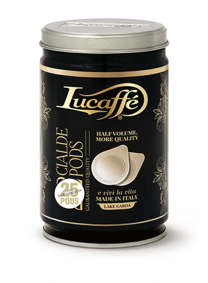 Lucaffè Steel tins of ESE Pods or Nespresso Capsules