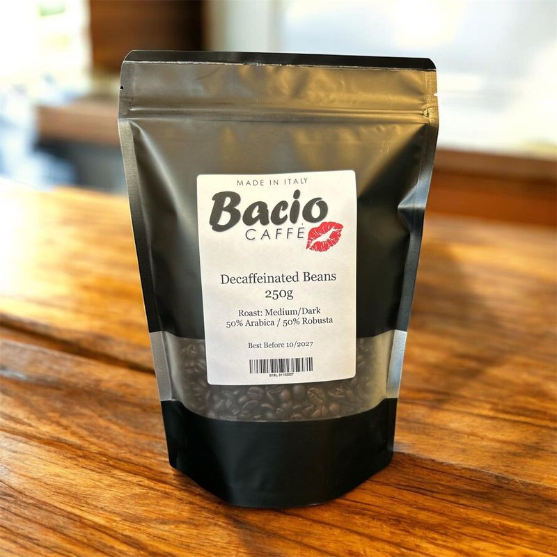 Bacio Decaffeinated Coffee Beans 250g Bacio Decaffeinated Coffee Beans 250g