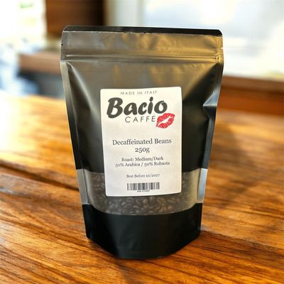 Bacio Decaffeinated Coffee Beans 250g