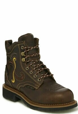 Ladies Justin Work Deanne Lace Up WP CT Ladies Justin Work Deanne Lace Up WP CT