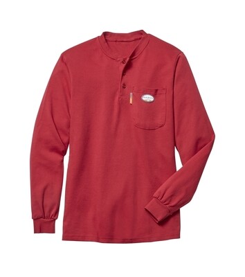 Rasco FR Men's Henley T-Shirt - Red