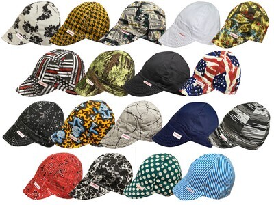 12 Comeaux Assorted 100% Cotton Welder's Caps for $75