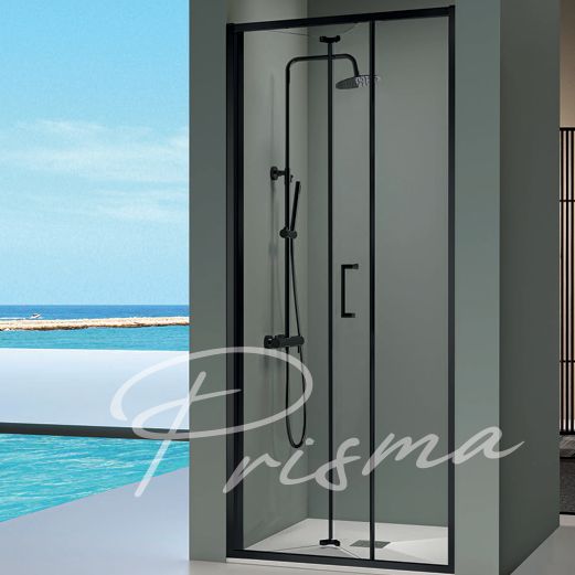 PRISMA Frente de Ducha Puerta Abatible 8 mm con Brazo Oscilante