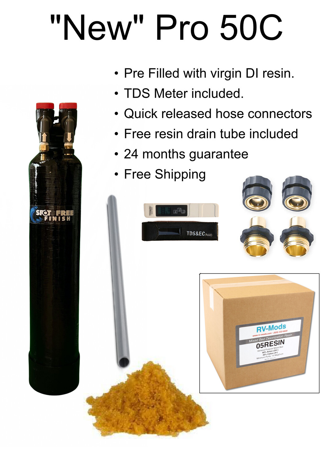 New Pro 50 Compact Spotfree DI system  CR Spotless water systems  conversion kit