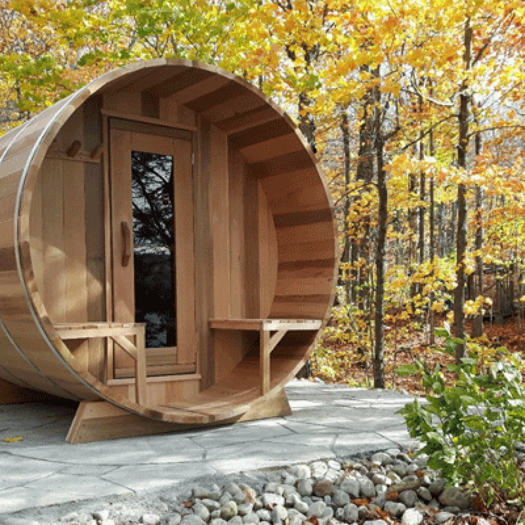 Clear Cedar Barrel Saunas