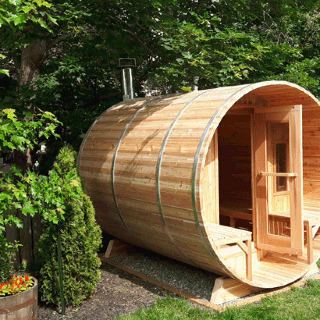 Knotty Cedar Barrel Saunas