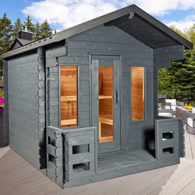 Georgian Cabin Sauna with Porch 10259