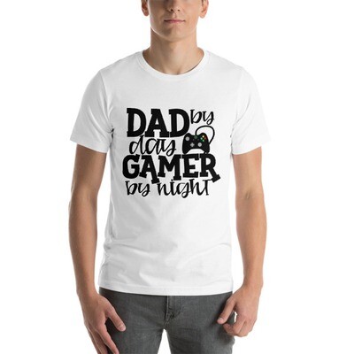 Dad By Day Gamer By Night Fathers Game Day T-Shirt
