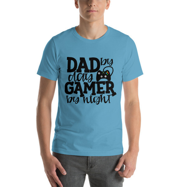 Dad By Day Gamer By Night Fathers Game Day T-Shirt
