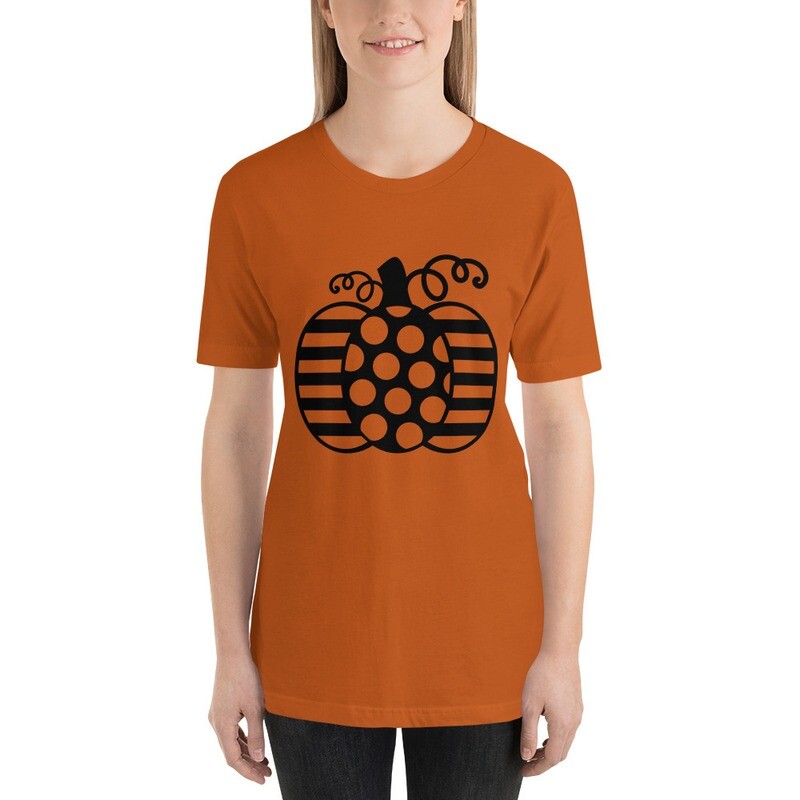 Pumpkin Stripe Polka Dot T-Shirt
