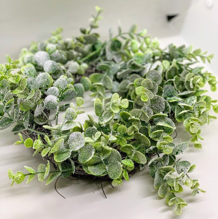 13" Mini Eucalyptus Wreath Everyday Greenery A Touch of Faith