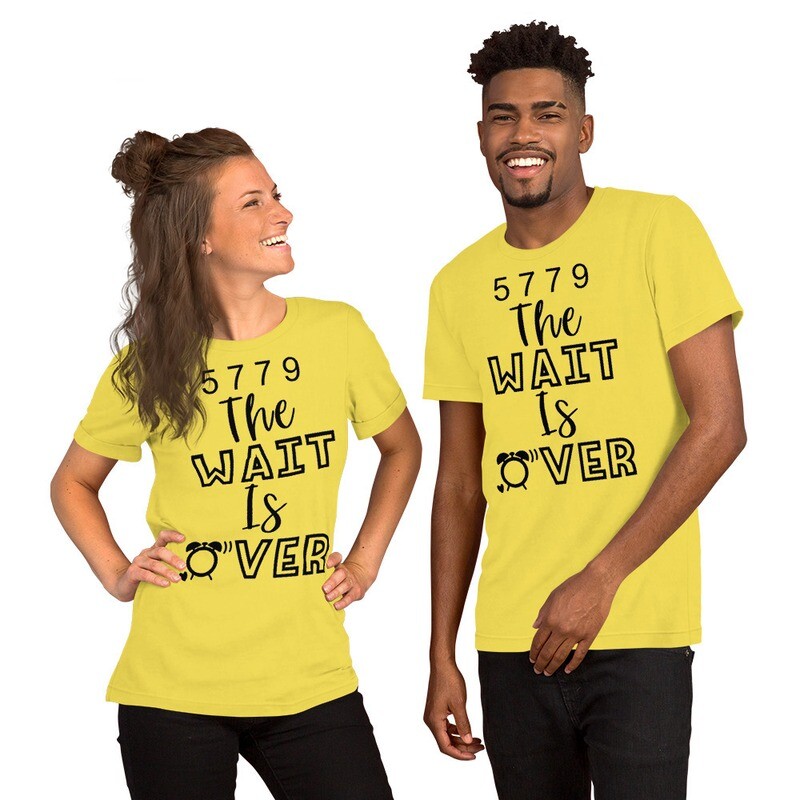 5779 The Wait Is Over Short-Sleeve Unisex T-Shirt Frances D. Hardison Ministries