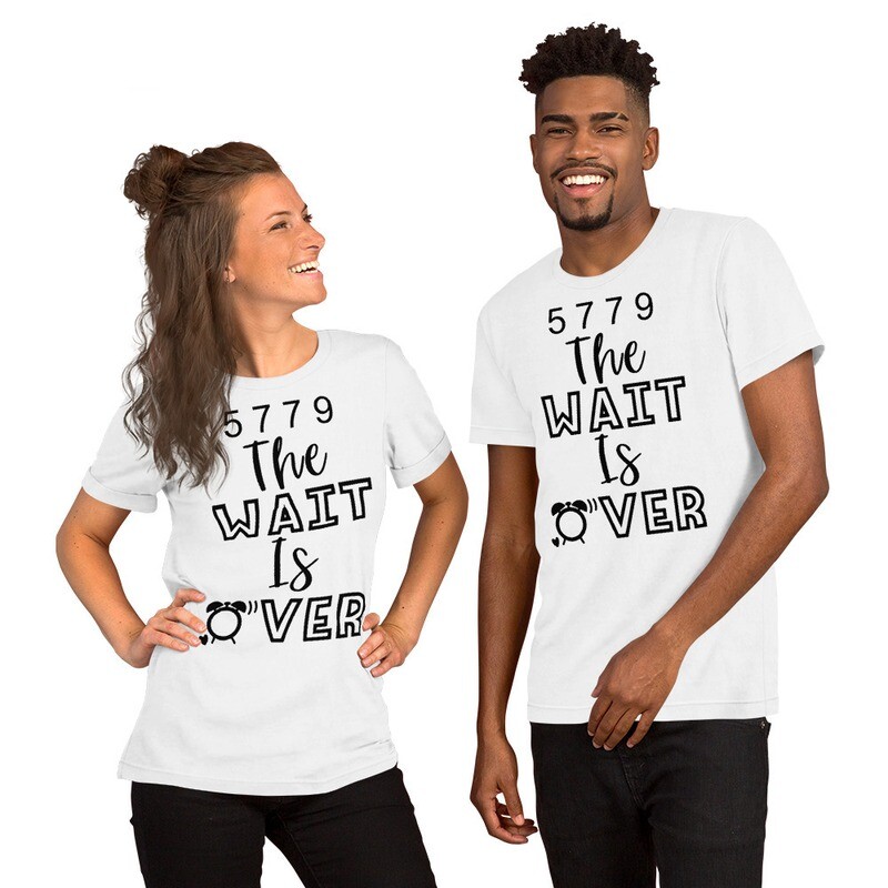 5779 The Wait Is Over Short-Sleeve Unisex T-Shirt Frances D. Hardison Ministries