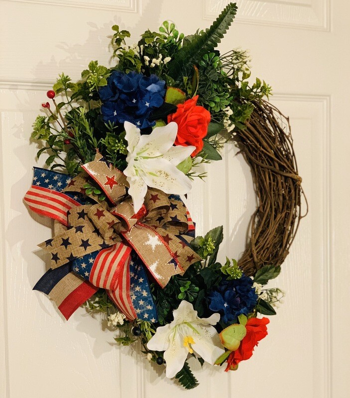 Patriotic Grapevine Wreath