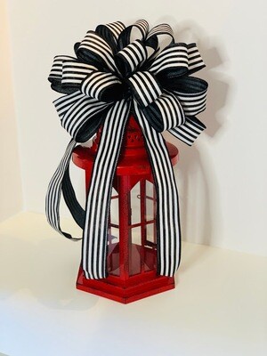Black &amp; White Bow, 1.5" Ribbon