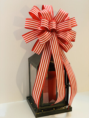 Red White Candy Christmas Bow