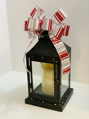 Red and White Silver Bow