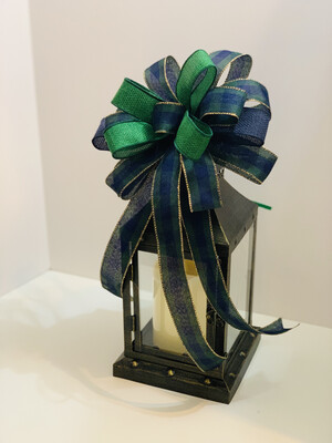 Blue and Green Bow