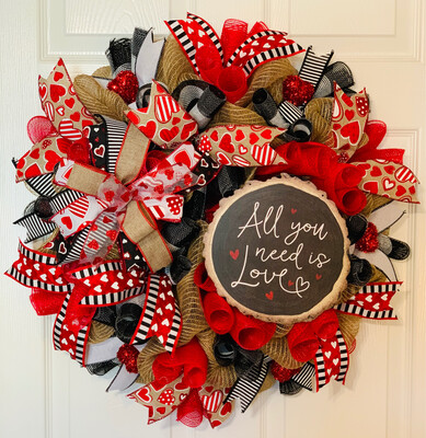 All You Need Is Love Valentine’s Day Wreath