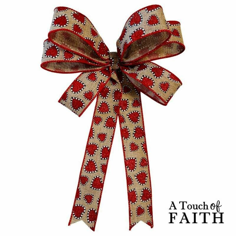 Valentine Hearts Bow