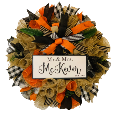 Personalized Wreath, A Touch of Faith