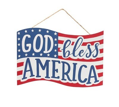 God Bless America Wreath Sign