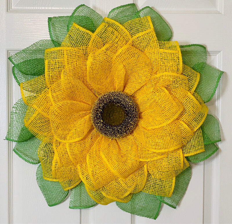 Yellow Sunflower Flower Wreath