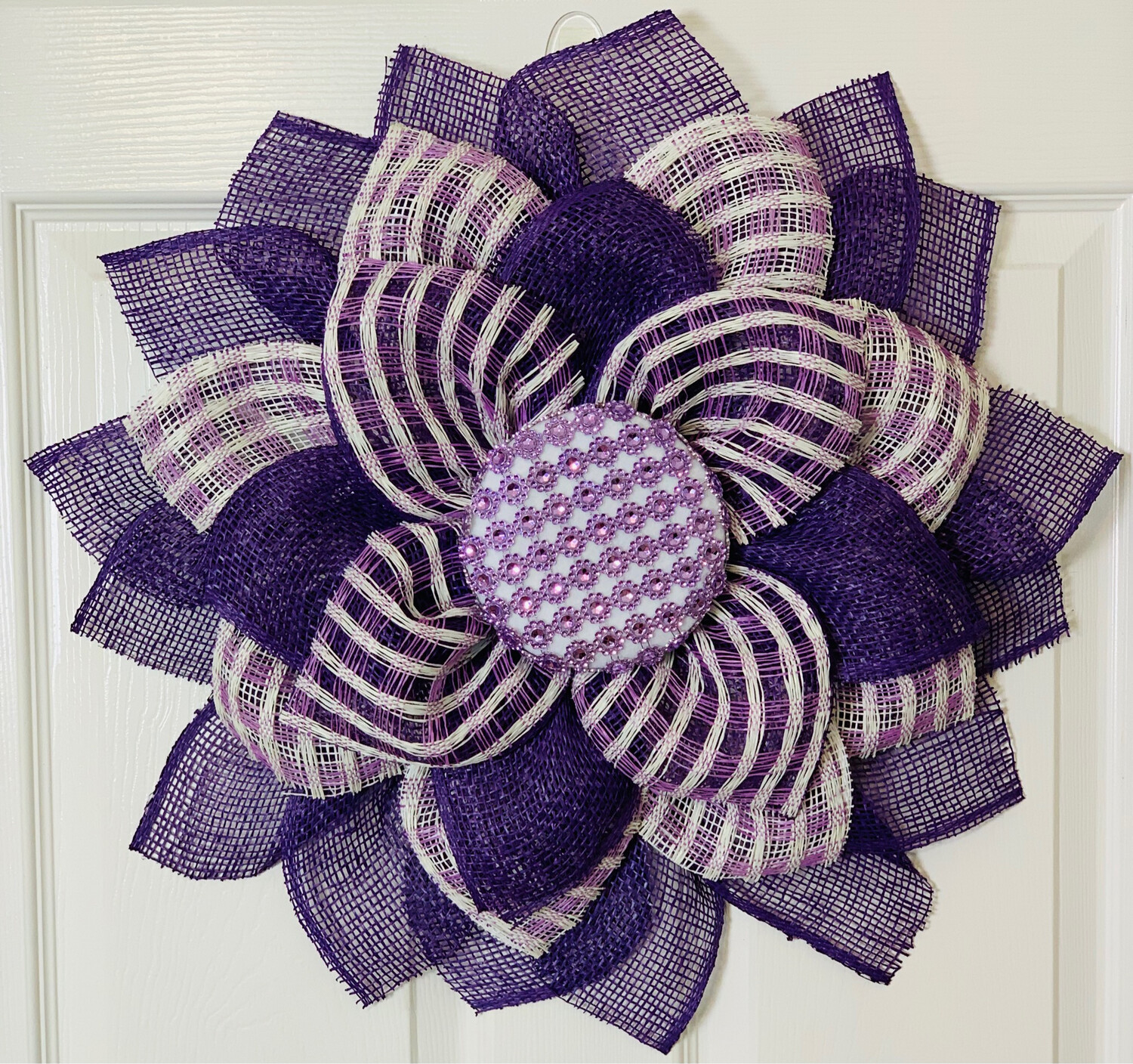 Purple Daisy Flower Wreath