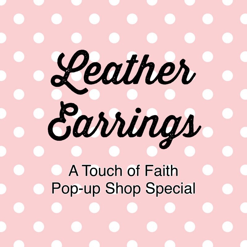 Sunflower Faux Leather Earrings
