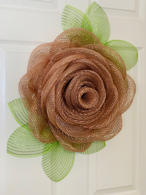 Rose Gold Rose Wreath