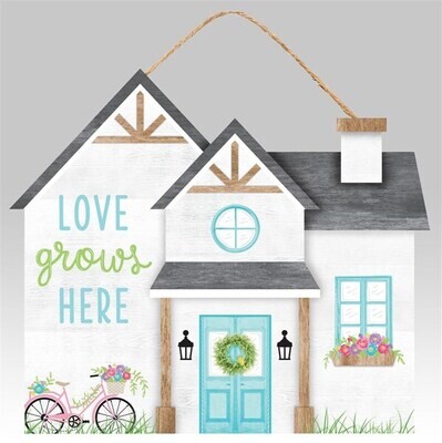 Love Grows Here House Sign