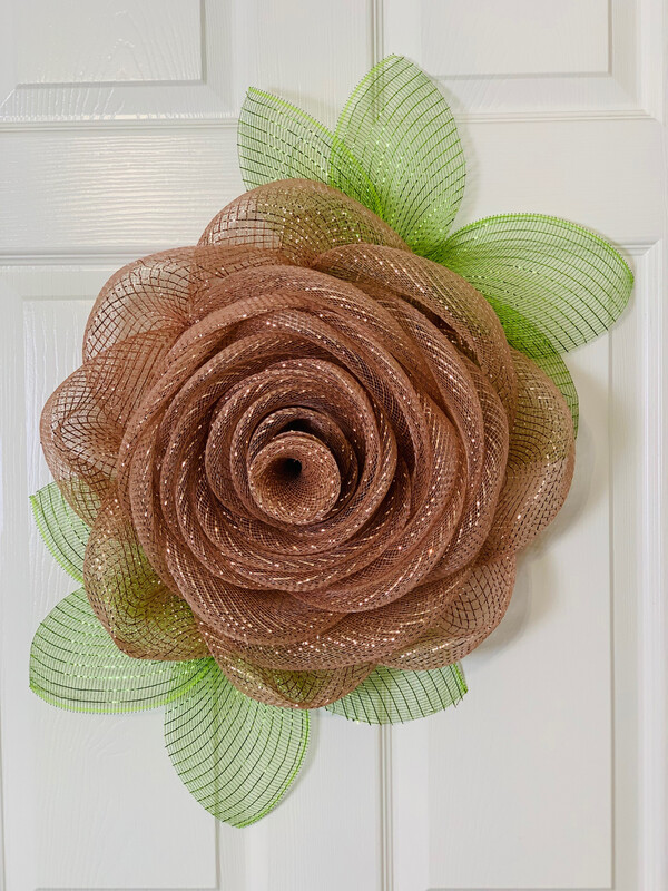 Rose Gold Rose Wreath