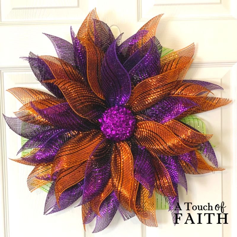 Halloween Flower Wreath