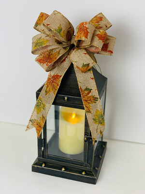 Glitter Fall Leaves Bow