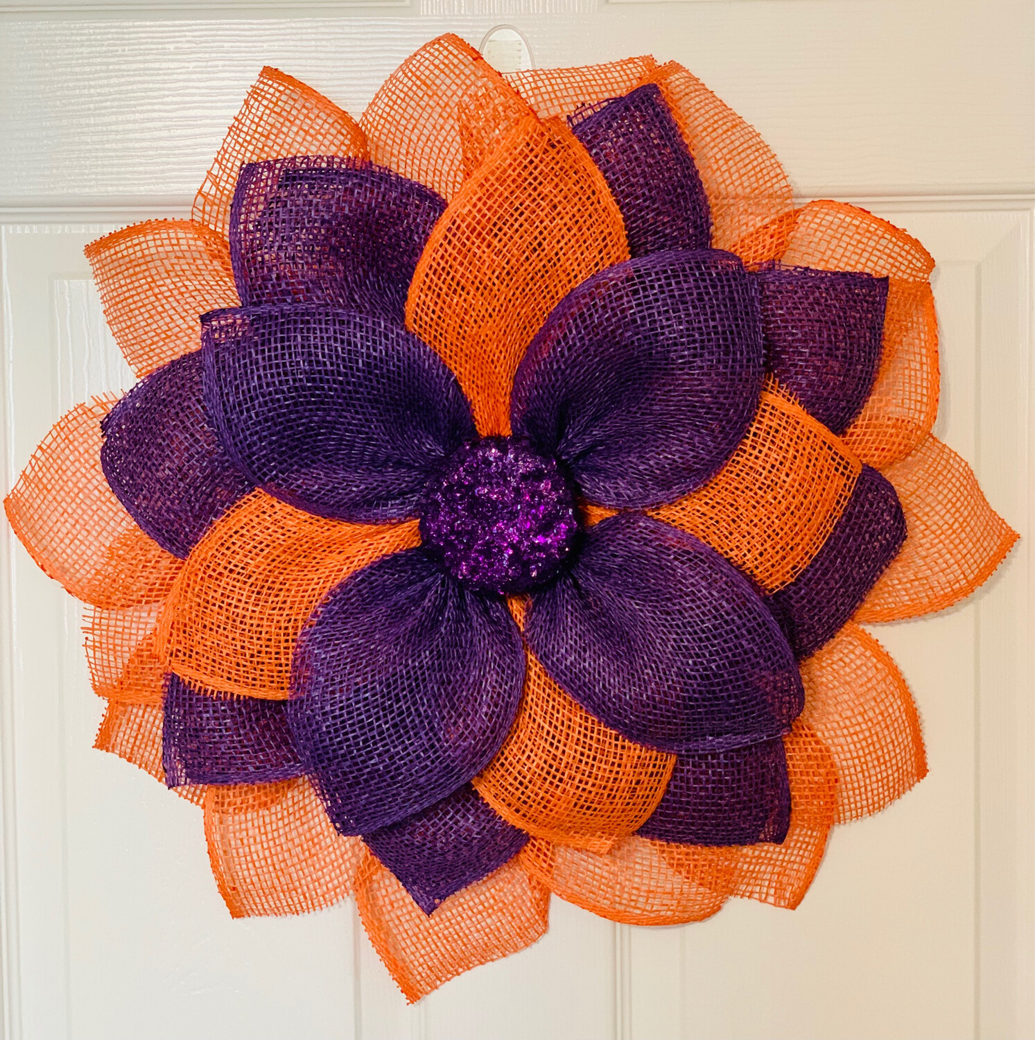 Purple & Orange Flower Wreath