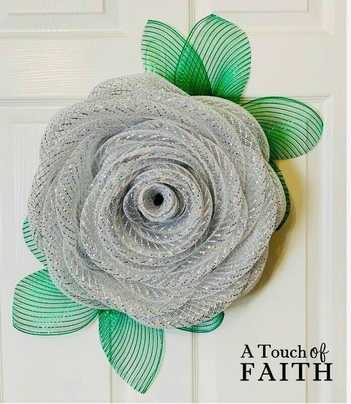Silver Rose Wreath