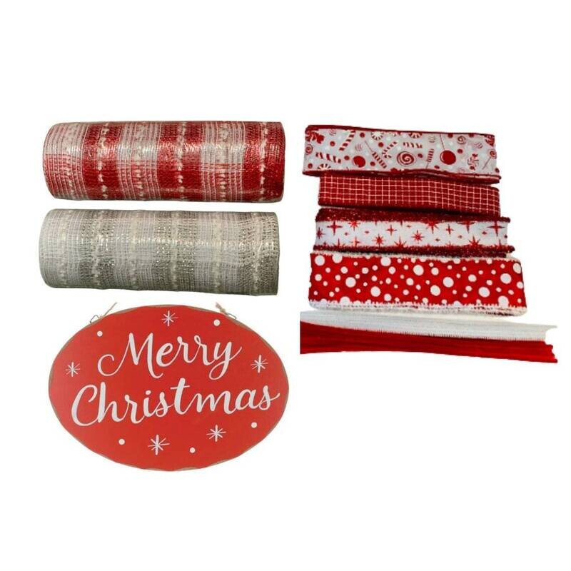 DIY Snowball “Merry Christmas” Wreath Kit