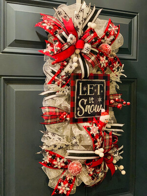Let It Snow Swag Wreath