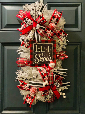 Let It Snow Swag Wreath