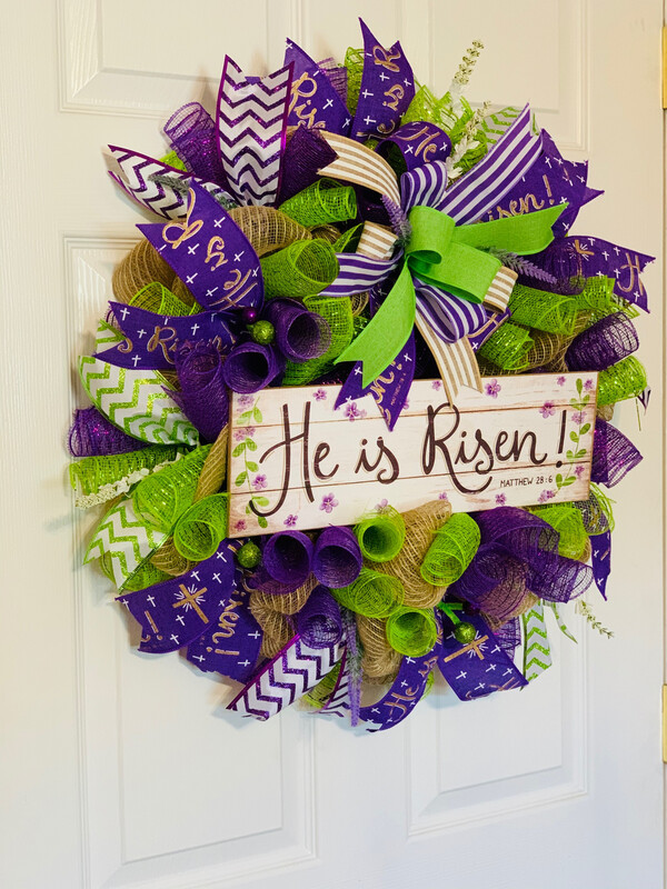 He Is Risen Wreath