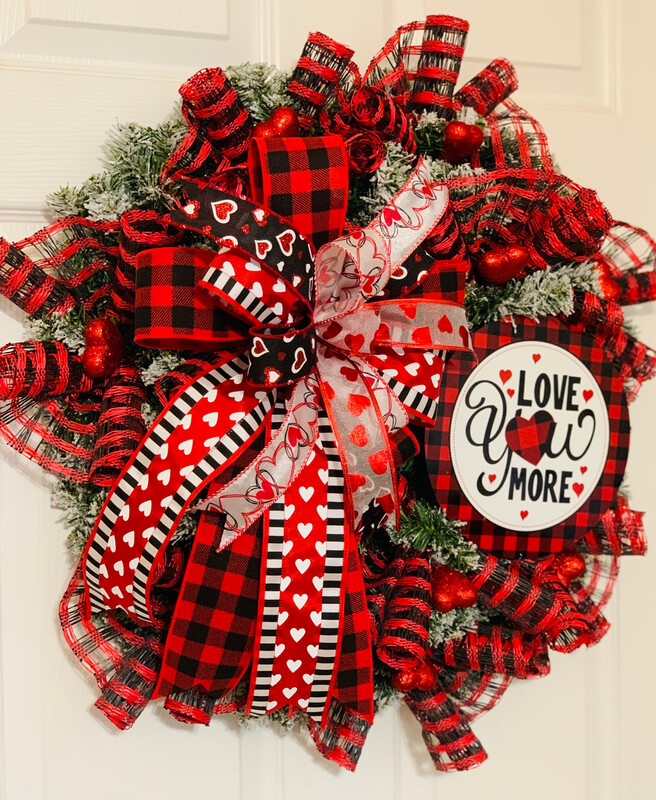 Love You More Valentine’s Day Wreath